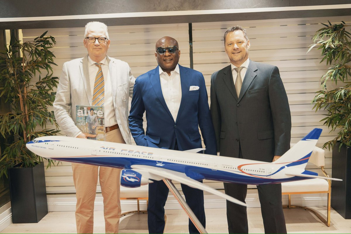 flyairpeace's tweet photo. Today, we hosted Dutch Aviation Trainers (DAT), a leading Aviation Training Organisation specialising in Boeing and Embraer aircraft training, at our Corporate Headquarters in Lagos to deepen training collaboration for our pilots, particularly on the Boeing 737 NG fleet. 

DAT is currently training our pilots on the Embraer E1 and E2 aircraft, further reinforcing our dedication to global best practices and world-class aviation standards. 

This partnership reflects our continued investment in safety, operational excellence, and continuous human capital development, equipping our pilots with the expertise needed to deliver safe and exceptional flight operations across our network.

#FlyAirPeace #CrewTraining #E1 #E2 #BetterDearWithAirPeace