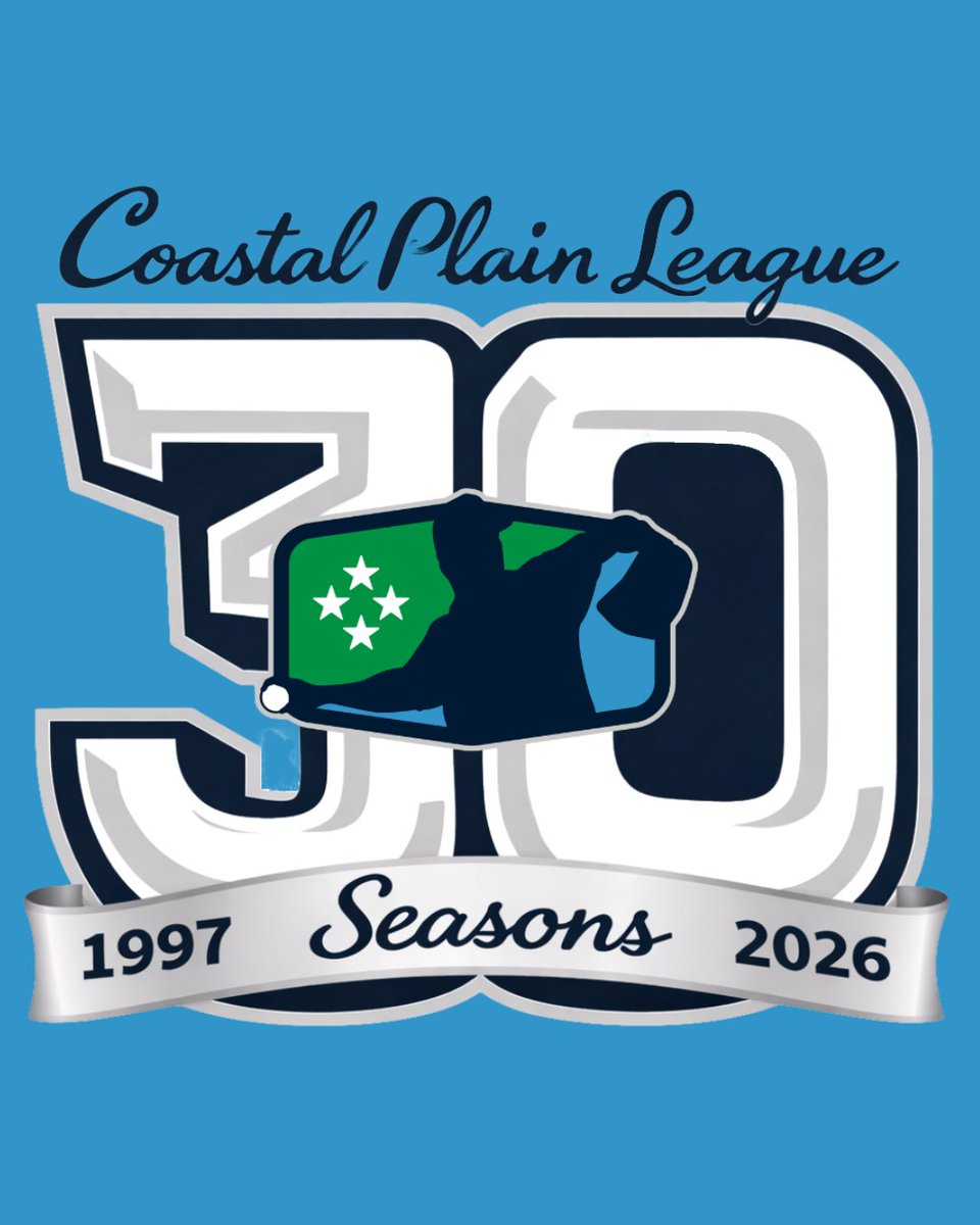CPLBaseball's tweet photo. The Coastal Plain League, which started in 1997, will celebrate 30 seasons this summer. Among the celebration will be the unveiling of a special 30th logo, a social media campaign that looks back at key moments across the league's history, and recognizing a 30th Anniversary Team at the end of this season. For more info, please go here: https://t.co/bYbID30HC9