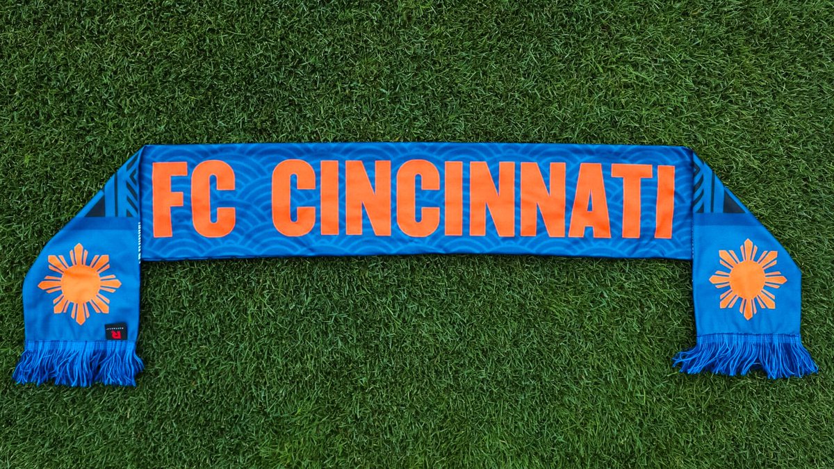 fccincinnati's tweet photo. Your AAPI Night scarf designed by John Lanzador 🧣

Available tomorrow at the team store and online. https://t.co/6ikjFyREXc