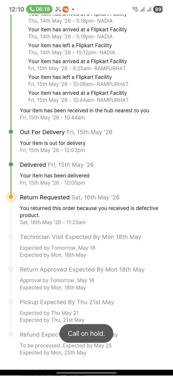 aliabraham77's tweet photo. @FlipkartSupport Shifting dates from May 18 to 21, and now to 23! Pure fraud and harassment. Proof attached. I have already filed an NCH complaint. If this isn't resolved by May 23, I'll drag Flipkart to Consumer Court. Shame on you! #FlipkartFraud @jagograhakjago
@KentROSystems https://t.co/rcaa3VLrq8