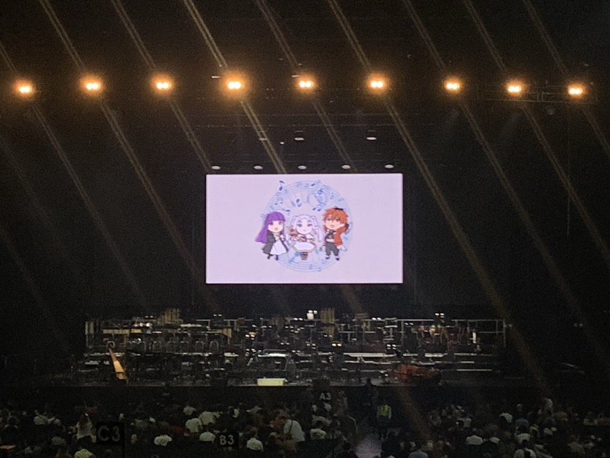 lucygossip's tweet photo. The music of @Anime_Frieren at @OVOArena 😍 https://t.co/S2h5nDyCgB