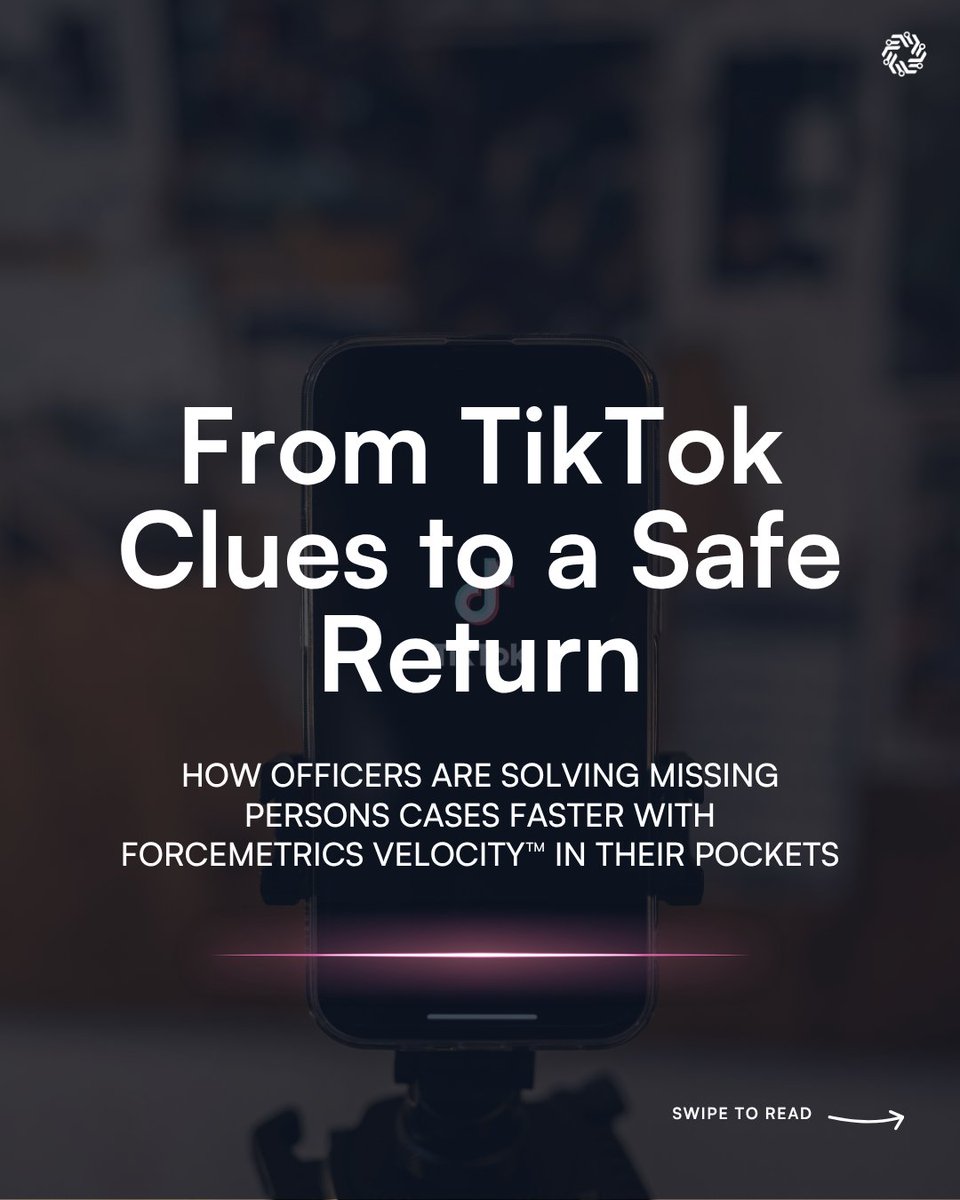 ForceMetrics's tweet photo. For many officers, the most meaningful moments in policing come from finding missing people and getting them home safely.

Before Velocity, they dug through 5–6 systems just to piece together the basics. Now, they can search everything in one place. 

🔗: https://t.co/HwjZe0SJhj https://t.co/pNmg9VnZrW