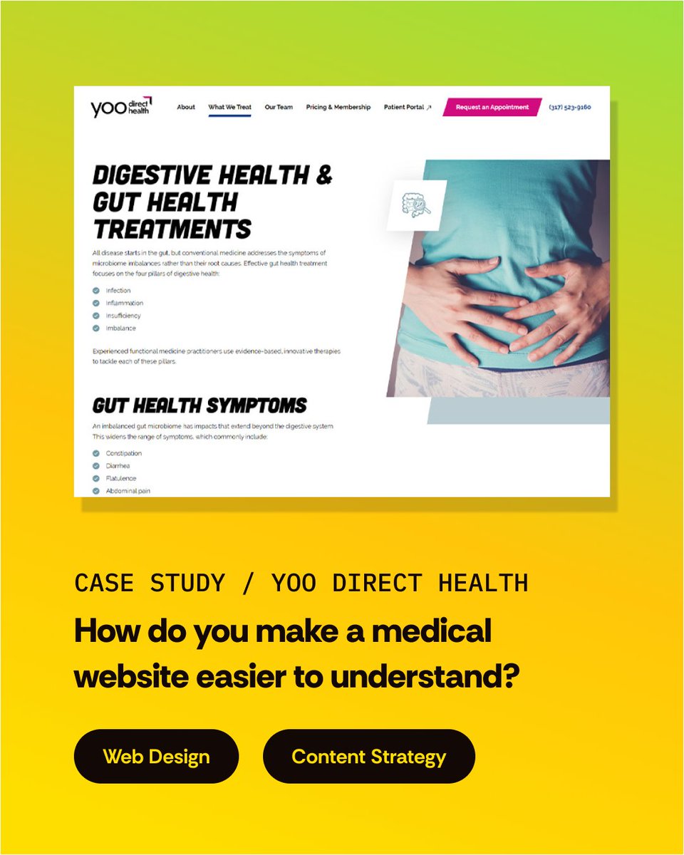 tbhcreative's tweet photo. Go behind-the-scenes and learn how Yoo Direct Health’s redesigned site helps the practice provide an enhanced, seamless experience for all users → https://t.co/WMlqyxZnpr

#HealthcareWebDesign #HealthcareWebsite #HealthcareWebsiteRedesign #MedicalWebDesign https://t.co/BDccU2jPrK