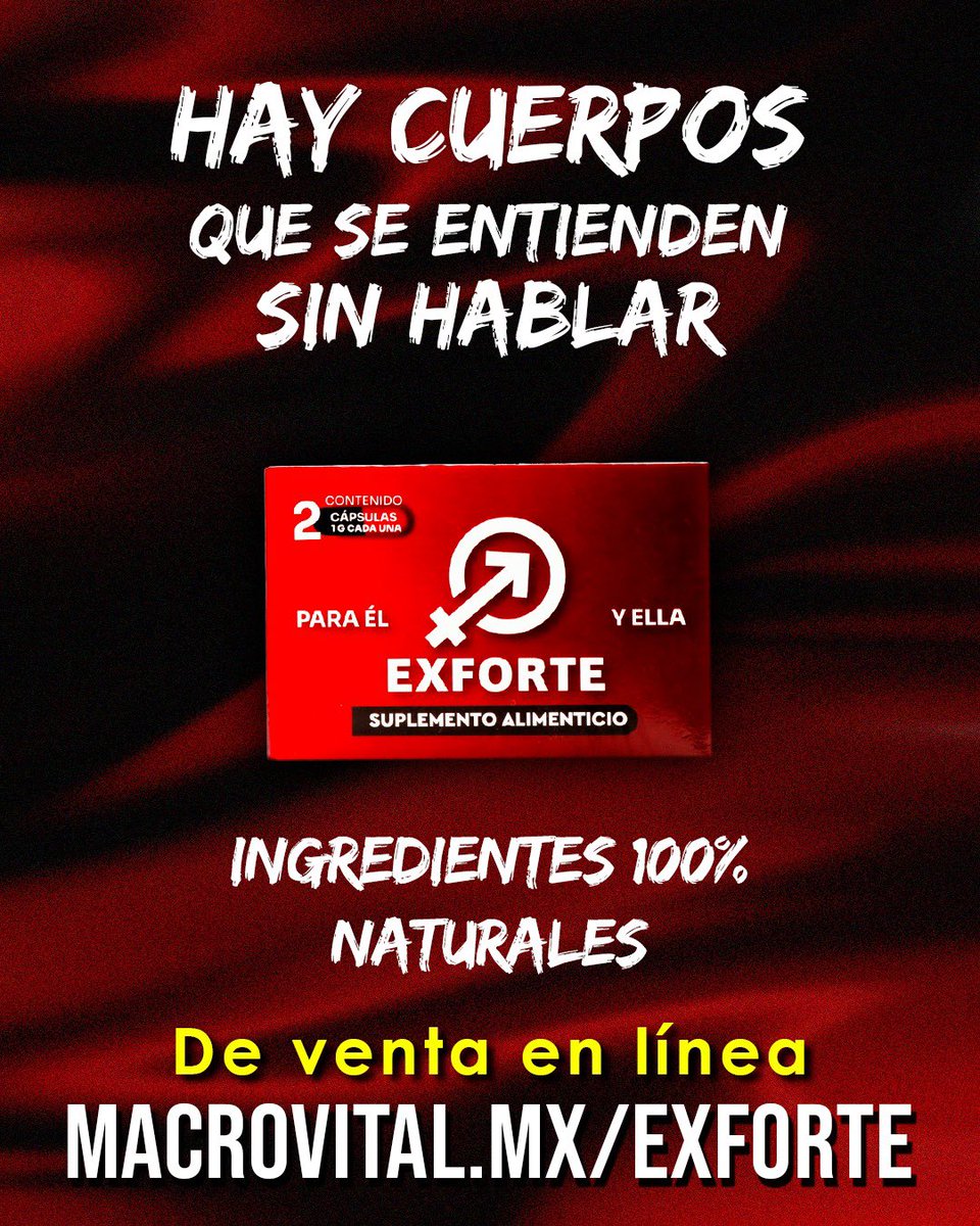 exxxforte's tweet photo. Haz que cada momento se sienta mejor. ❤️🔥 Exforte te acompaña con energía y confianza para disfrutar con intensidad y seguridad.
👉 https://t.co/UnG23ofLs9
#Exforte #VitalidadTotal https://t.co/ObhMNwBKHW