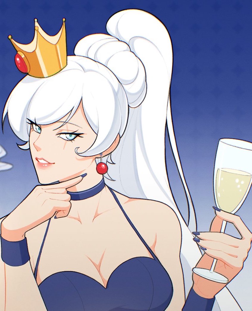 WeissTraume's tweet photo. @MatronOfSchnee “Oh my… you didn’t have to get so dressed up for my birthday Mother~! Is this part of my present~?” https://t.co/Oc5WEwg8R8