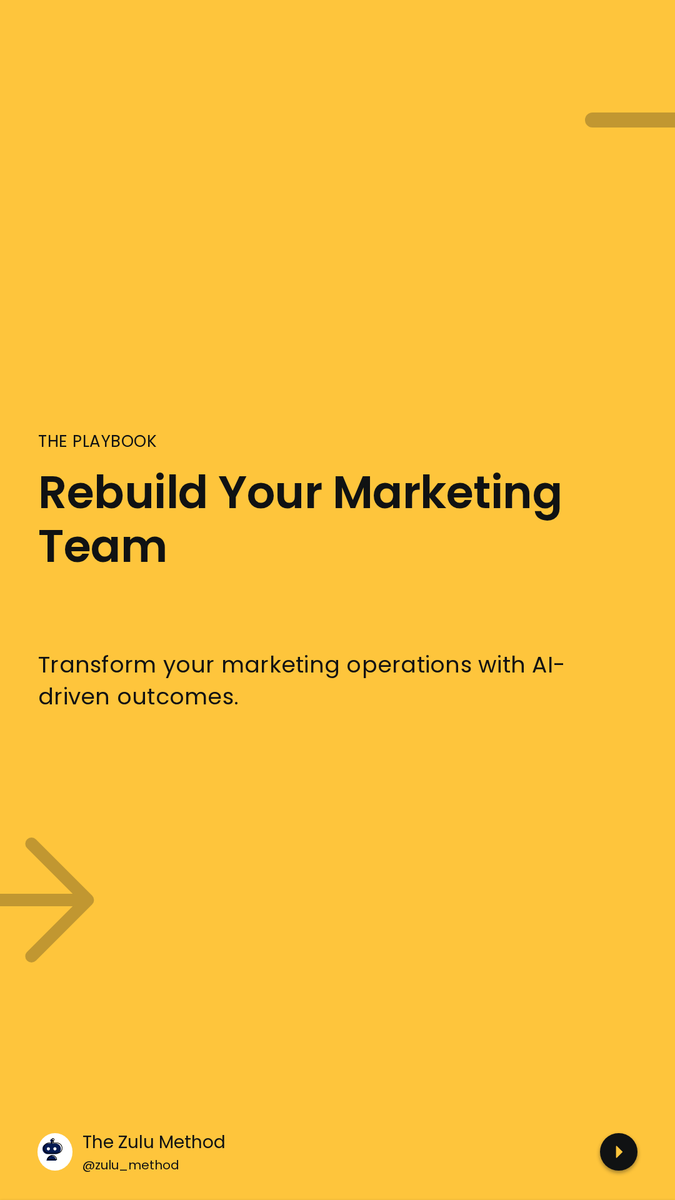 TheZuluMethodAI's tweet photo. Old marketing teams = silos, slow growth. Shift to AI-driven, outcome-based teams with strategy, tech, analytics &amp; creativity. AI does routine work, marketers focus on impact. Fix the team and strategy before buying tools. Need help? DM us. #MarketingStrategy #AIInMarketing https://t.co/Qc4tKPFNtm