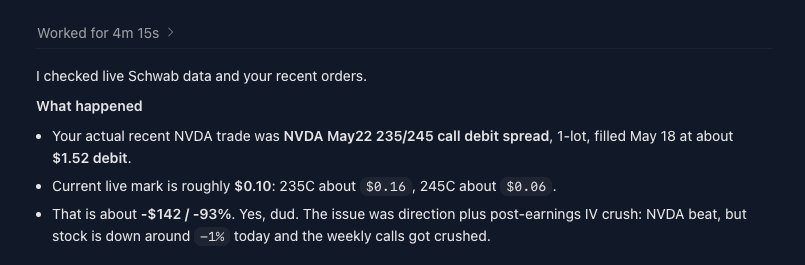 muddsicle's tweet photo. @pashmerepat yeah i'm testing this how this workflow feels 

the ONE time NVDA doesn't  explode after-hours after reporting earning  haha https://t.co/s8NGPkehxR