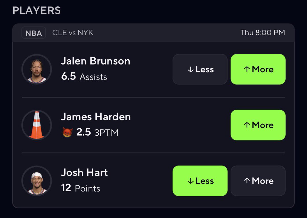 betbigai's tweet photo. Here’s a 3-leg Prize Picks slip using the Parlay Analyzer on https://t.co/UCaZuuH8vZ👇🏼

+4.8% Model EV. 

sign up for the private beta out NOW ⤵️
https://t.co/UCaZuuH8vZ https://t.co/2pIZsQdcL6