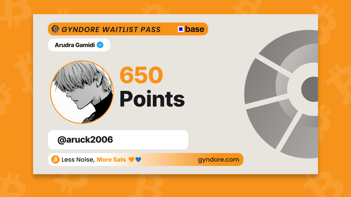 aruck2006's tweet photo. Secured my spot on the @Gyndore waitlist.

Already stacking. It pays to be early.

Join now &amp; claim your points → https://t.co/niXmPruRkZ https://t.co/actwN5bWxa