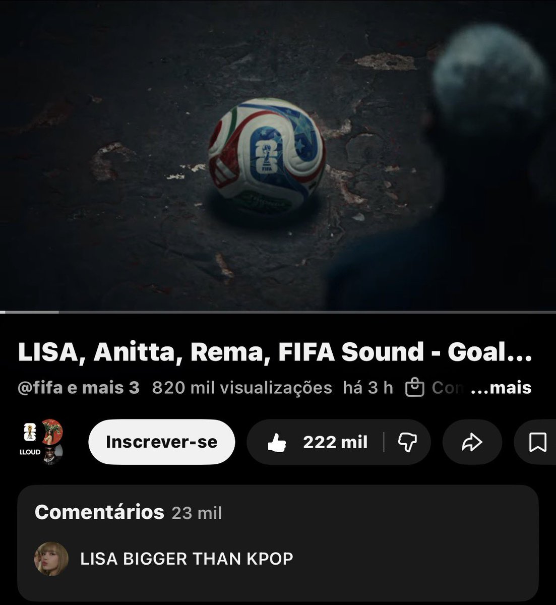 AnittaDetail's tweet photo. 🚨O Videoclipe de Lisa, Anitta e Rema “Goals” ultrapassou 820 mil visualizações em 3 horas de lançamento. https://t.co/DLkbO8hjIS