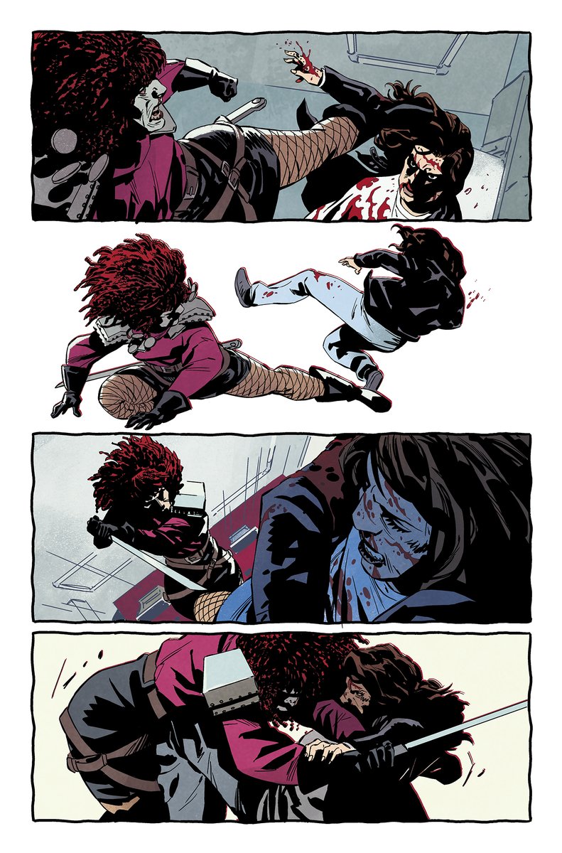 geraldohsborges's tweet photo. One of my favorite pages from Alias: Red Band #3. Very inspired by @FrankMillerInk ´s storytelling (classic Daredevil and Wolverine miniseries).
Script by @samhumphries colors by @Hesli_arthur
#artistgo #marvel https://t.co/CxwlAtIqk1
