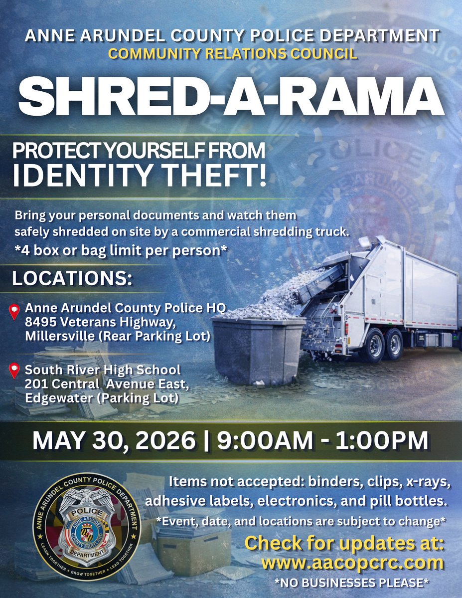 Anne Arundel County Police Department tweet media