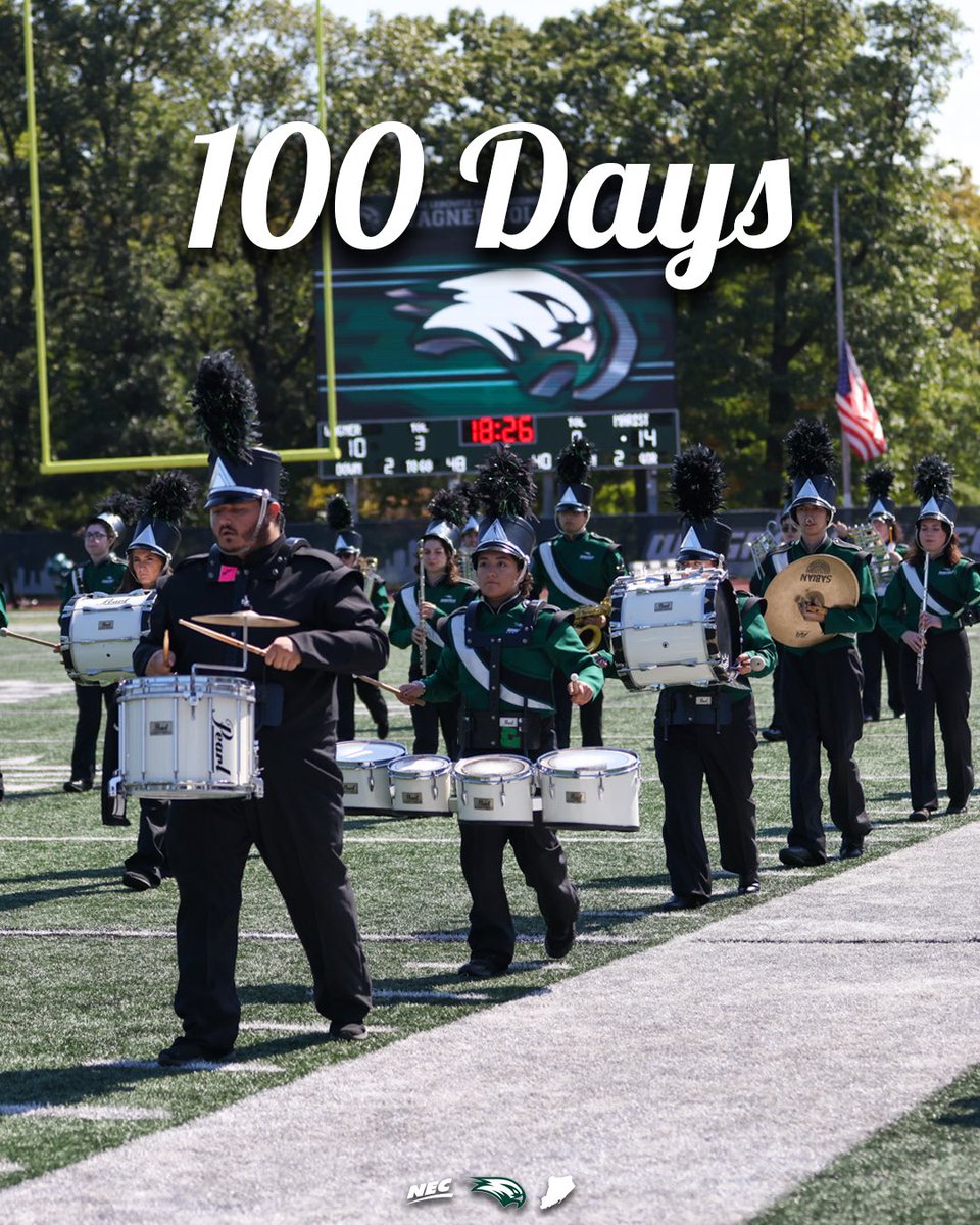 Wagner_Football's tweet photo. 💯 days ‘til we’re back on The Hill 🏈

#LetsFly https://t.co/1cLc9ZDJ6J