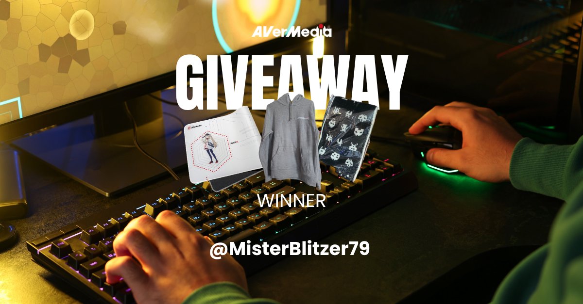 AVerMedia's tweet photo. GIVEAWAY WINNER ANNOUNCEMENT! 🎉 Congrats to @MisterBlitzer79  for winning our giveaway! We will be reaching out to you to send you your prize so be on the lookout in your DM!

Thank you to everyone who participated! Please look forward to our next giveaway! https://t.co/MRRDn6MRzk