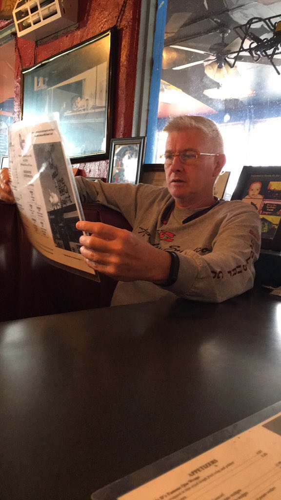 AJDaugherty1's tweet photo. My friend is celebrating a birthday today in Heaven. Starbucks in-hand and telling someone, a “long story short”. 

Grateful for all that he did for me. https://t.co/39zIFcltql