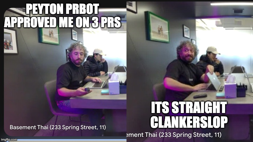 jvmncs's tweet photo. I just passed one year at Modal. it's been amazing!

@qjoyliu @atoniolo76 @peywalt @nanjiangwill I have never been so memed in my life https://t.co/rcnhuy9lOm