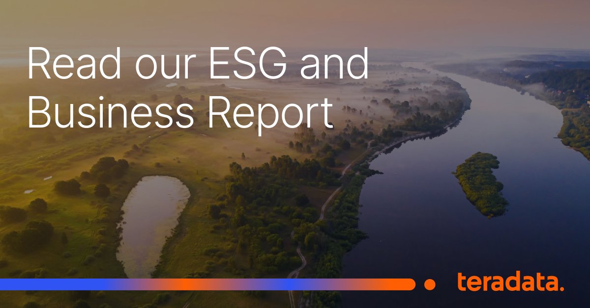 Teradata's tweet photo. 🌎 Our Impact Report is out—advancing AI, accelerating ESG outcomes, and hitting emissions goals early.

Teradata is all in: https://t.co/uo9t35WFAa 💚 https://t.co/fBzTdTe4C3