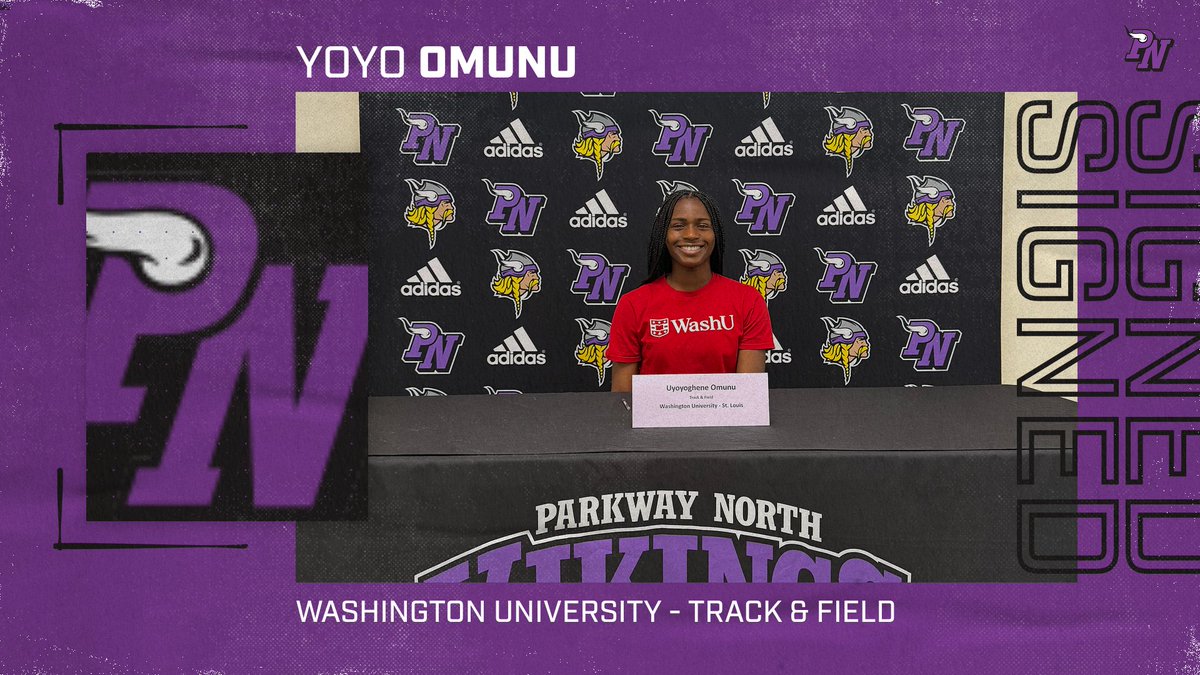 PNVikings10's tweet photo. 🎉 Huge congratulations to Yoyo Omunu for signing with Washington University Track &amp; Field! Your hard work and dedication have truly paid off. We're excited to see your future achievements! 💪 https://t.co/Xa0ZYRCndu