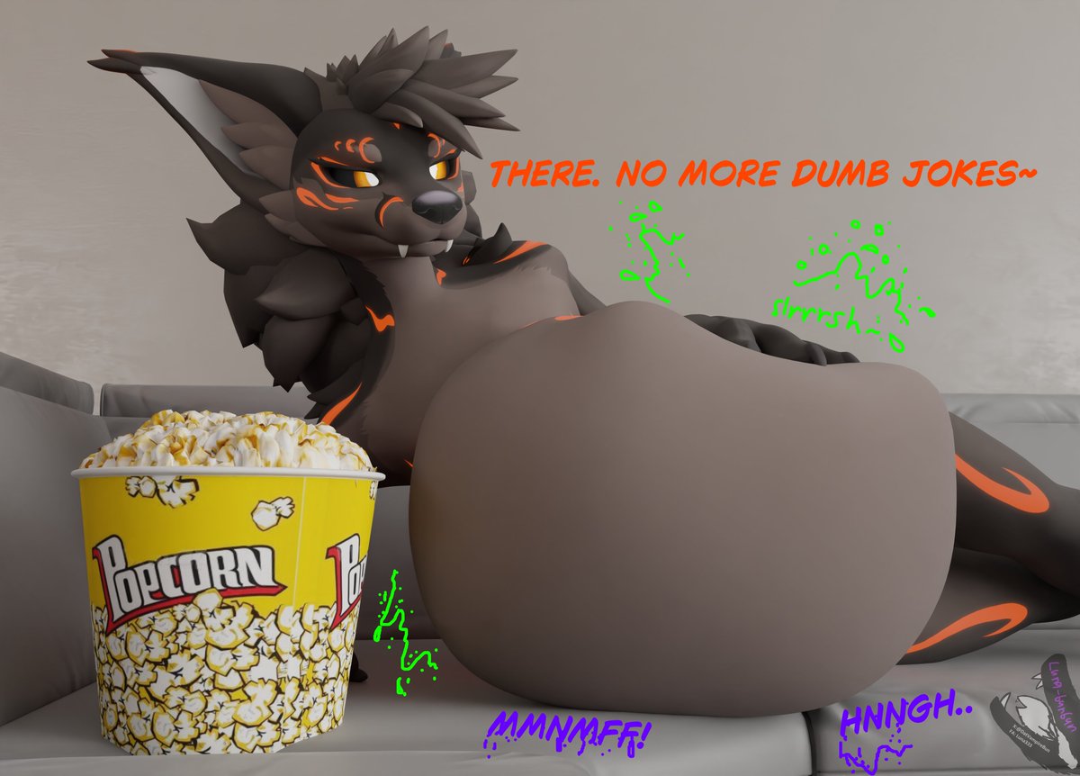 DatVampireBun's tweet photo. I'll watch the movie another time I guess @~@;;
Silly scene for Mozzama 
#vore #vulper https://t.co/CaOtWLujZo