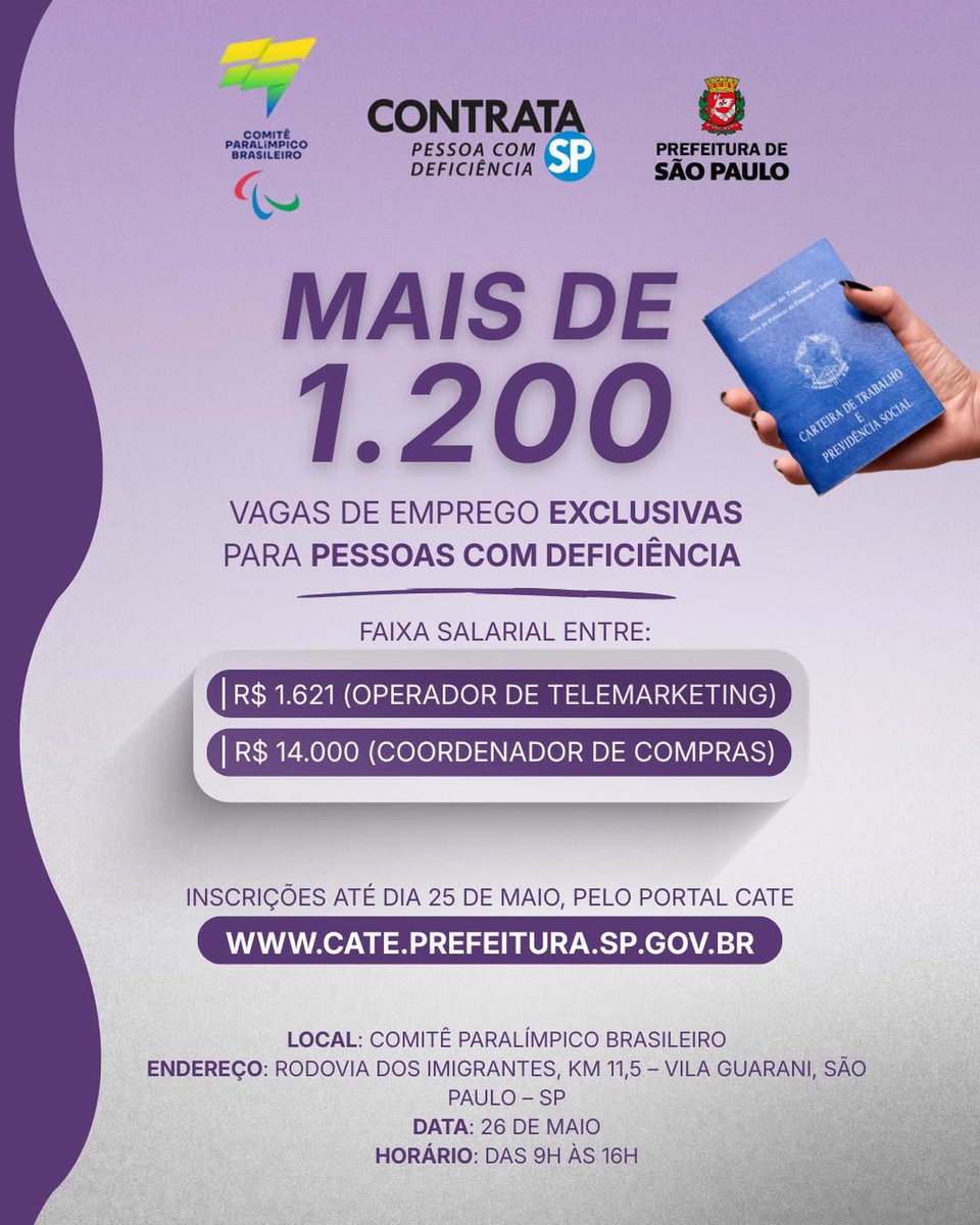 Secretaria de Desenvolvimento Econômico e Trabalho tweet media