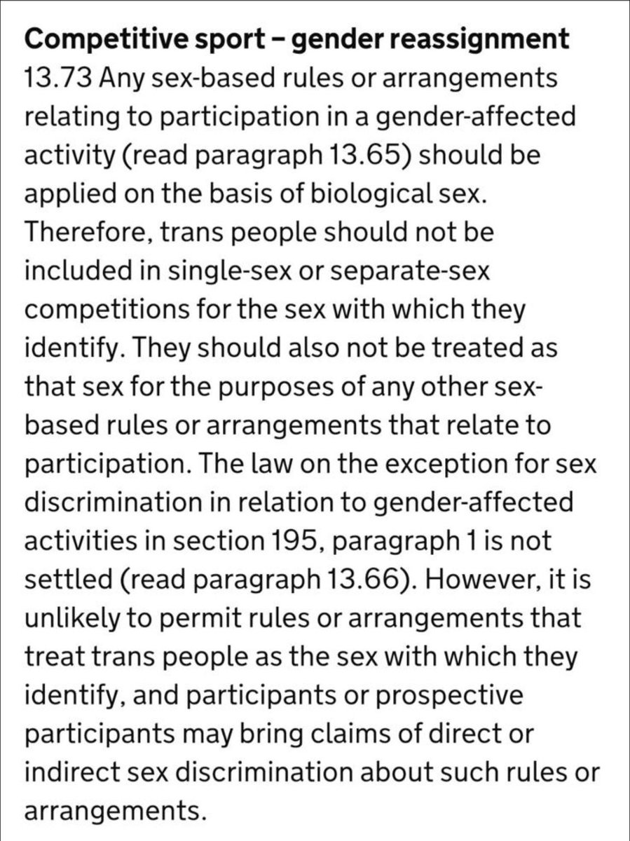 sharrond62's tweet photo. If a sporting activity  has called a category female, woman or girl & has records or finishing places it will be indirect sex discrimination to allow males to partake in that category… this will apply to @parkrunUK who have received tax payers money to grow ‘female’ participation, so need a metric of measurement