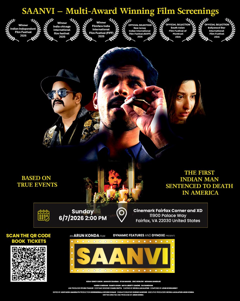 saanvimovie's tweet photo. 🎬 Fairfax, are you ready for SAANVI? 🔥
Award-winning psychological thriller inspired by true events. Experience the gripping story everyone is talking about.
📍 Fairfax, VA
📅 June 7 | ⏰ 2 PM
🎟️ https://t.co/TybHnf93q4

#Saanvi #FairfaxVA #VirginiaEvents #SaanviMovie https://t.co/blO5G5haVU