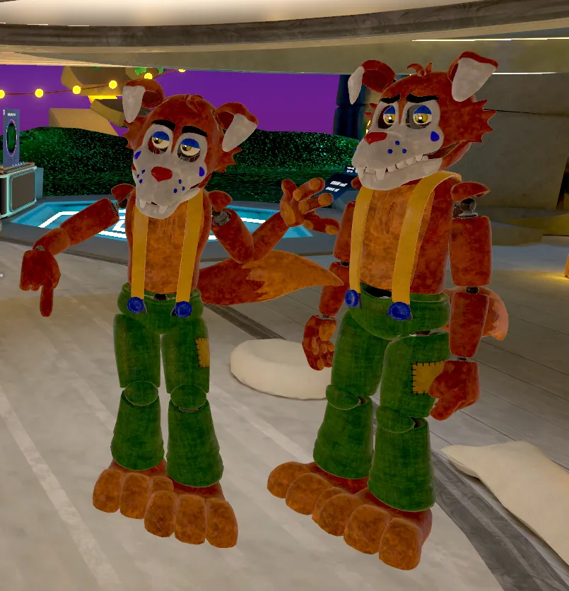 Igrisa44's tweet photo. Ported my Circus Foxy model to VRChat https://t.co/oaY1GN2Tmg