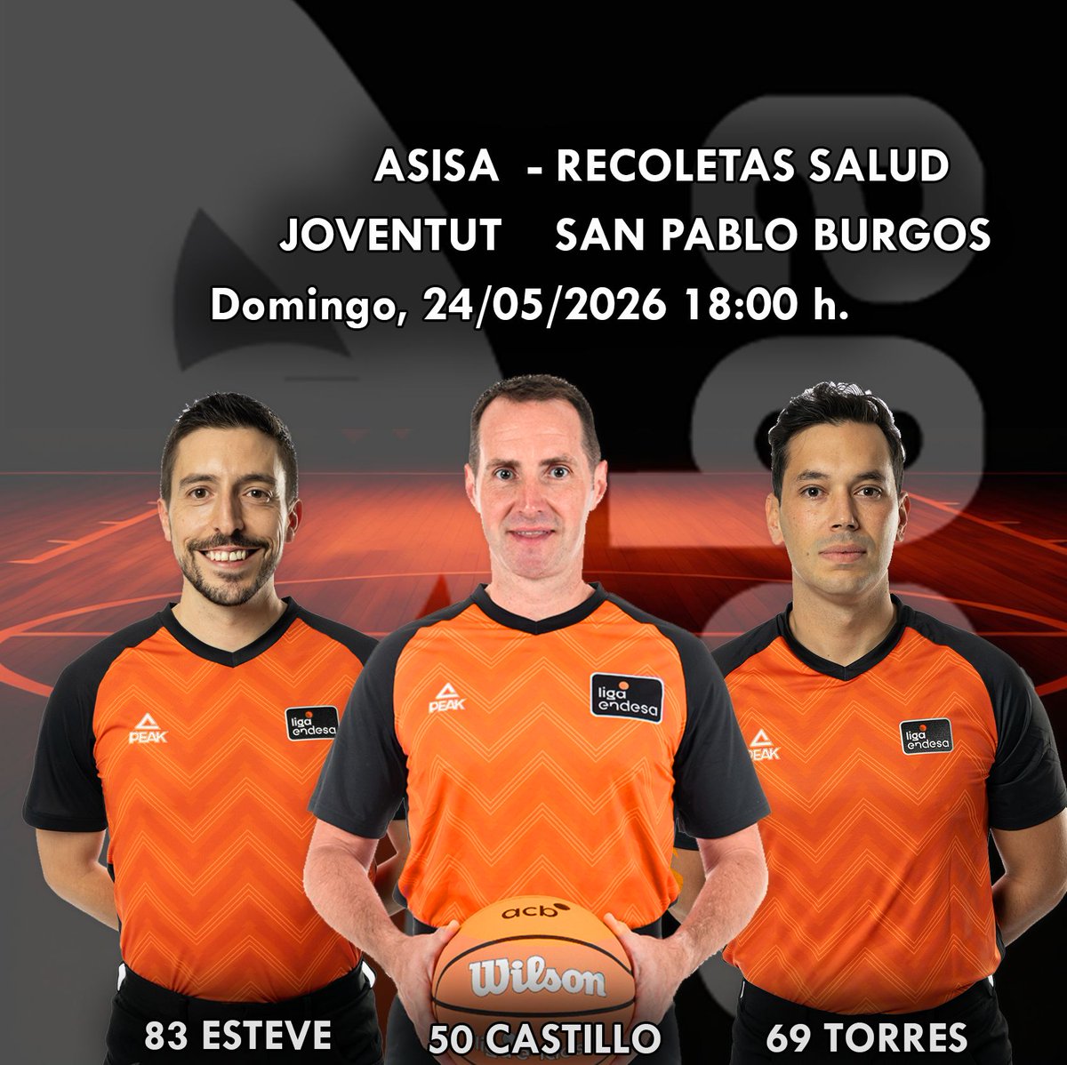 ArbitrosAEBA's tweet photo. @ACBCOM LIGA ENDESA – Jornada 33
#ArbitrosAEBA #refereelife @ACBCOM https://t.co/2VrGM7lK2o