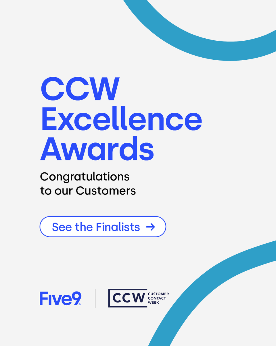 Five9's tweet photo. Huge congratulations to our incredible customers @PilotFlyingJ, @IAA_Auctions, and #TheALDOGroup for being named finalists in the 2026 𝘊𝘊𝘞 𝘌𝘹𝘤𝘦𝘭𝘭𝘦𝘯𝘤𝘦 𝘈𝘸𝘢𝘳𝘥𝘴! 🎉 These awards recognize the most innovative companies and top-performing executives for their extraordinary contributions to the customer contact profession.

Heading to #CCWVegas? Make sure to visit us at booth 510 and book a meeting: https://t.co/WbrHaZoHMs
#CCWExcellenceAwards @CustContactWeek