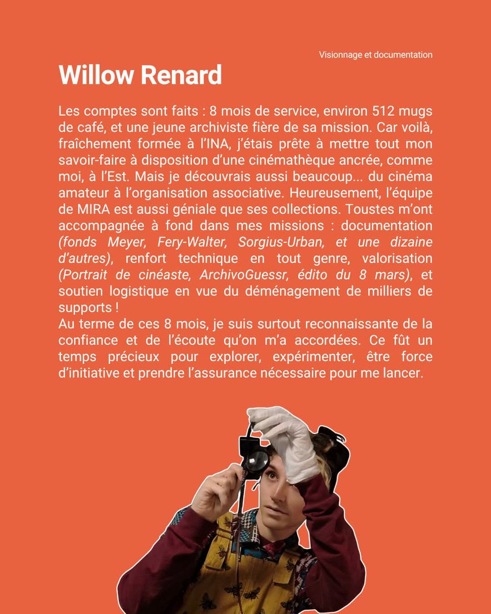 miralsace's tweet photo. 🎬 C'EST LA FIN ! 

Les missions de service civique de Camille, Célia et Willow à MIRA se terminent...
Plusieurs mois écoulés, des centaines de séquences visionnées, et beaucoup d'idées ! 

✨ Découvrez-en plus sur leur travail à la cinémathèque dans ce post. https://t.co/VXcdwNEoeE