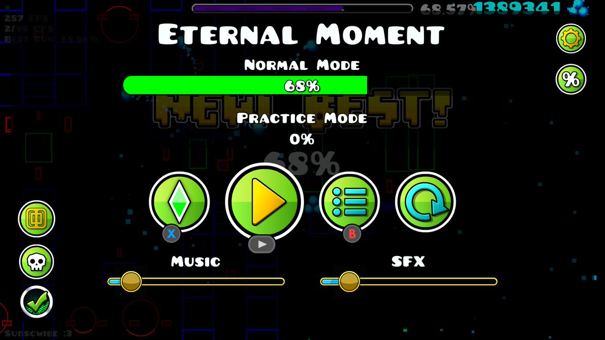 coolcodinbutnot's tweet photo. Almost got to the ending too. I want to say this level feels overrated in difficulty just like Gamma but maybe I'm actually improving at the game I don't know https://t.co/XlvAbsi6Cz