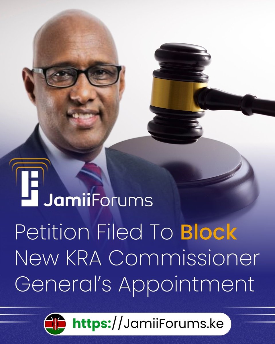 JamiiForums_KE's tweet photo. The appointment of former Cabinet Secretary Adan Mohamed as Commissioner-General of the Kenya Revenue Authority has been challenged in court over his eligibility based on age

The petitions filed in Nairobi’s Employment and Labour Relations Court and the High Court seek to block his appointment, arguing that the 62-year-old has exceeded the public service retirement age of 60

More https://t.co/4RE9U9pWcp