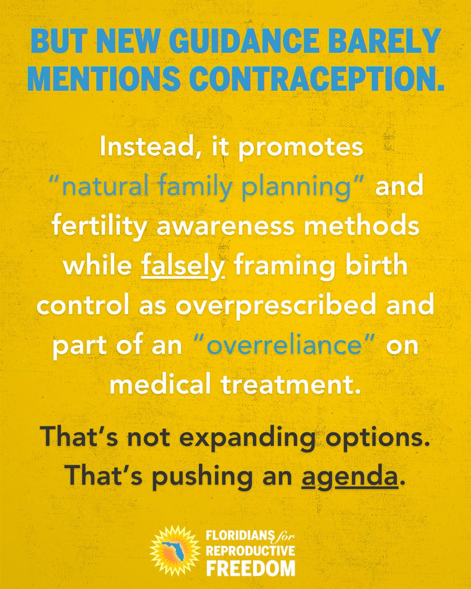 FLReproFreedom's tweet photo. For millions, Title X makes reproductive health care possible. Shifting the program away from contraception cuts people off from needed care and makes it harder to get the options they deserve. https://t.co/ukh4UY5qSt