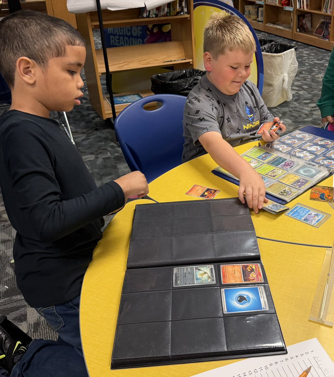 CabiReads's tweet photo. Our library was full of trading, trivia, teamwork, and laughter at Pokémon Trade Night! Students practiced communication, strategy, and sportsmanship through play and collecting. We definitely caught some library magic!

#JCPSlibraries
@JCPS_LMS 
@JCPSZone2 @JCASLKY @CampTaylorES https://t.co/iNEBbTFSBy