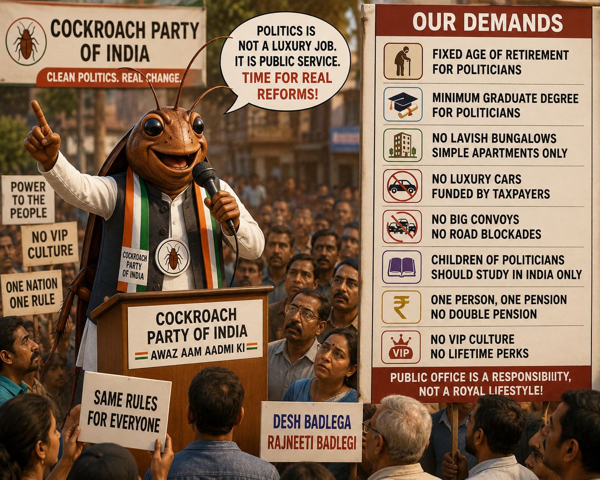 Cockroach Party of India tweet media