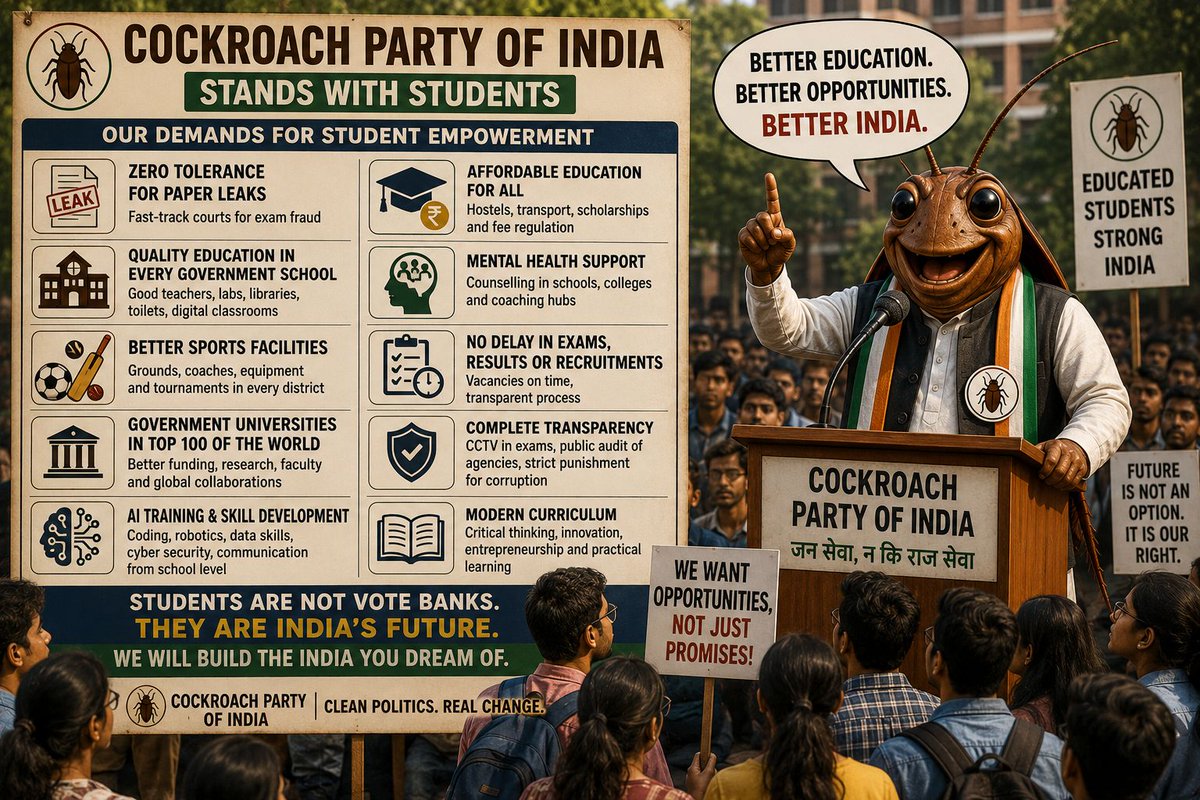 Cockroach Party of India tweet media