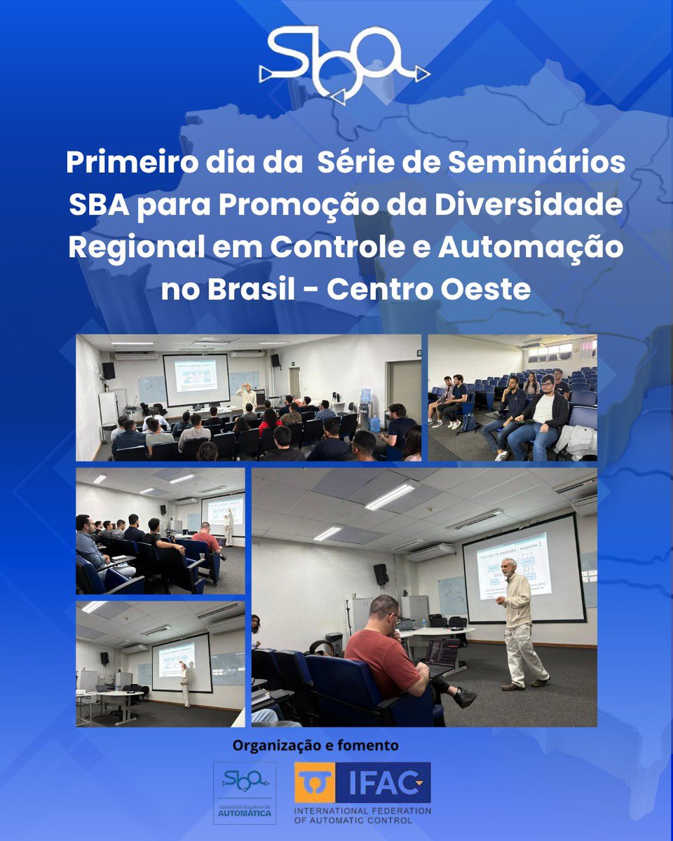SBAutomatica's tweet photo. Primeiro dia da  Série de Seminários SBA para Promoção da Diversidade Regional em Controle e Automação no Brasil - Centro Oeste. 

#somossba #sbanaopara #sba2026 https://t.co/TRY1ALAwBt