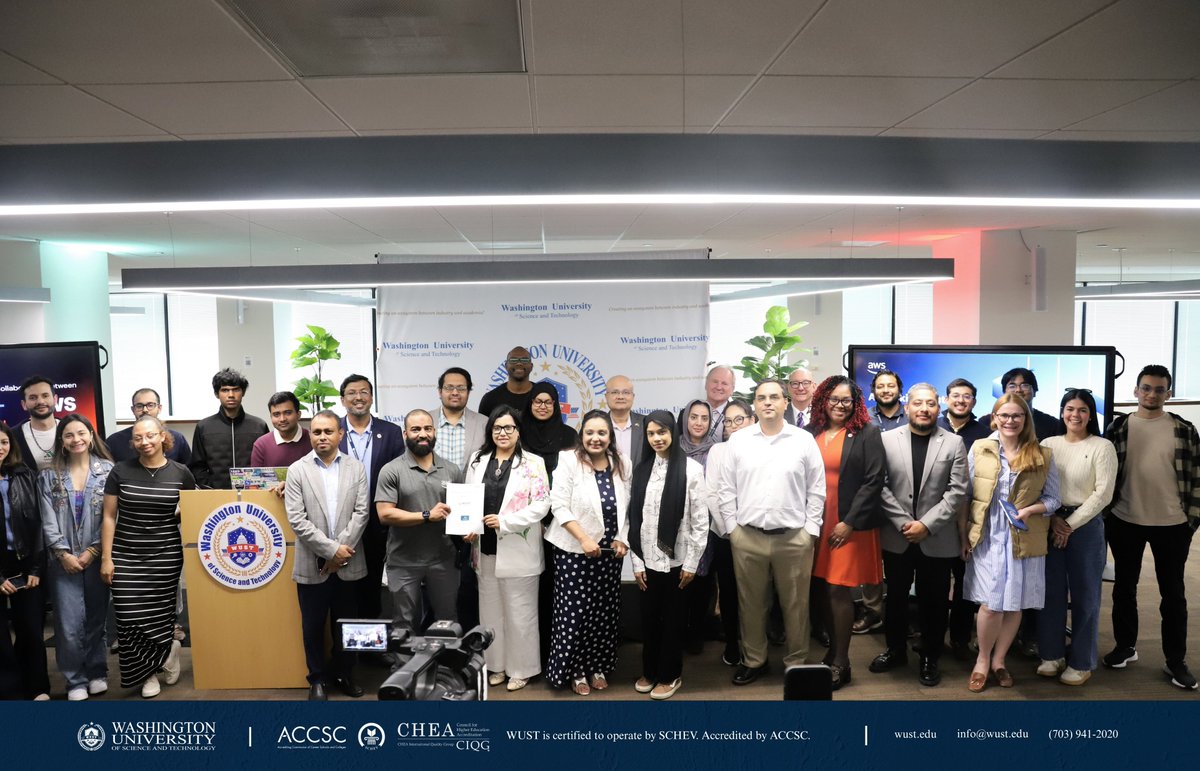 WUSTEDU's tweet photo. Big collaboration moment! 🤝 

AWS Skills Center Arlington, WUST Foundation &amp; WISE Accelerator are joining forces to advance AI skills, innovation &amp; entrepreneurship.

Building future-ready skills and opportunities—together. 🚀 https://t.co/wBfJzbidHy
