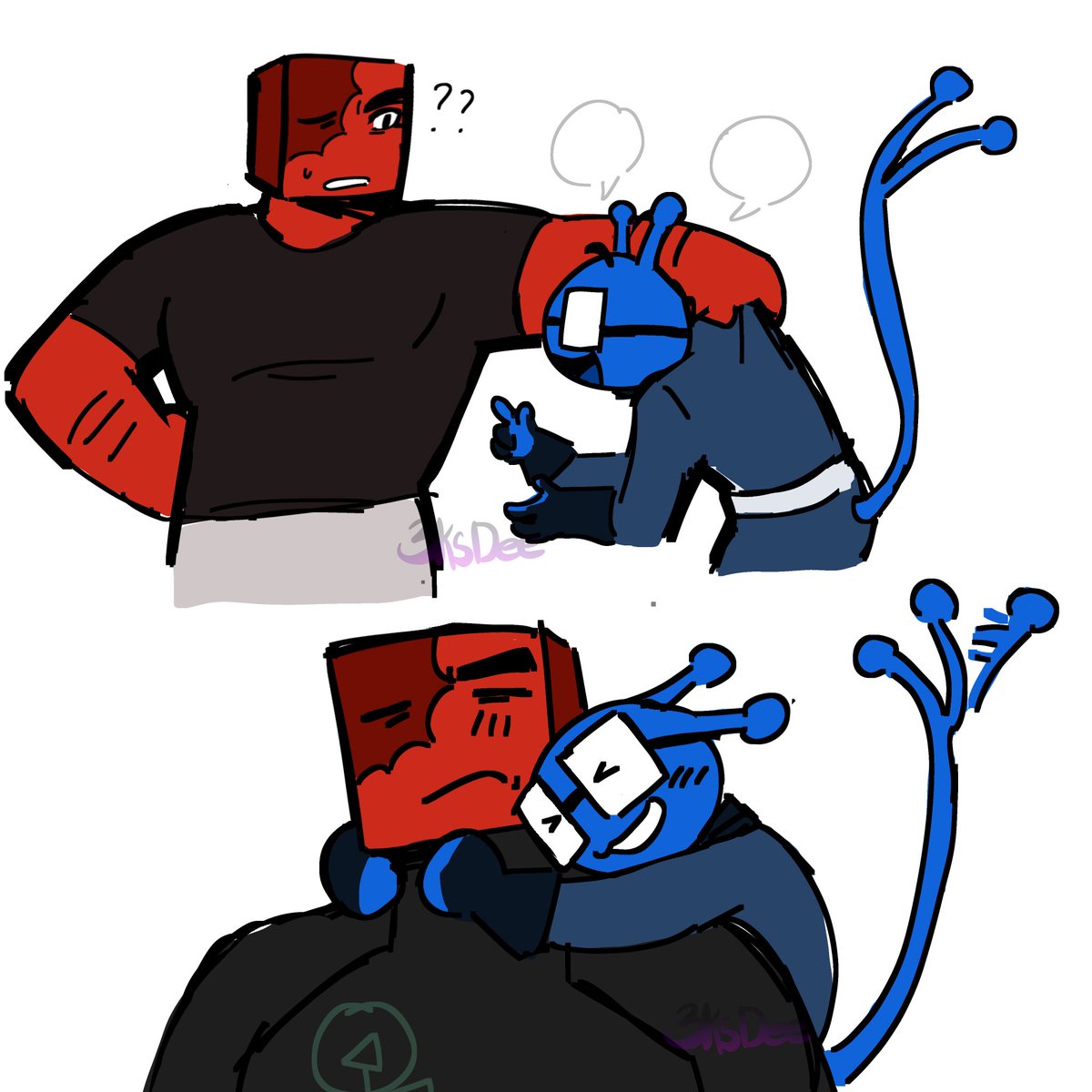 3ksDee's tweet photo. Blu is an alien and he is kinda spacey🔵👽

#puzzleheads https://t.co/huxZ7U40d6