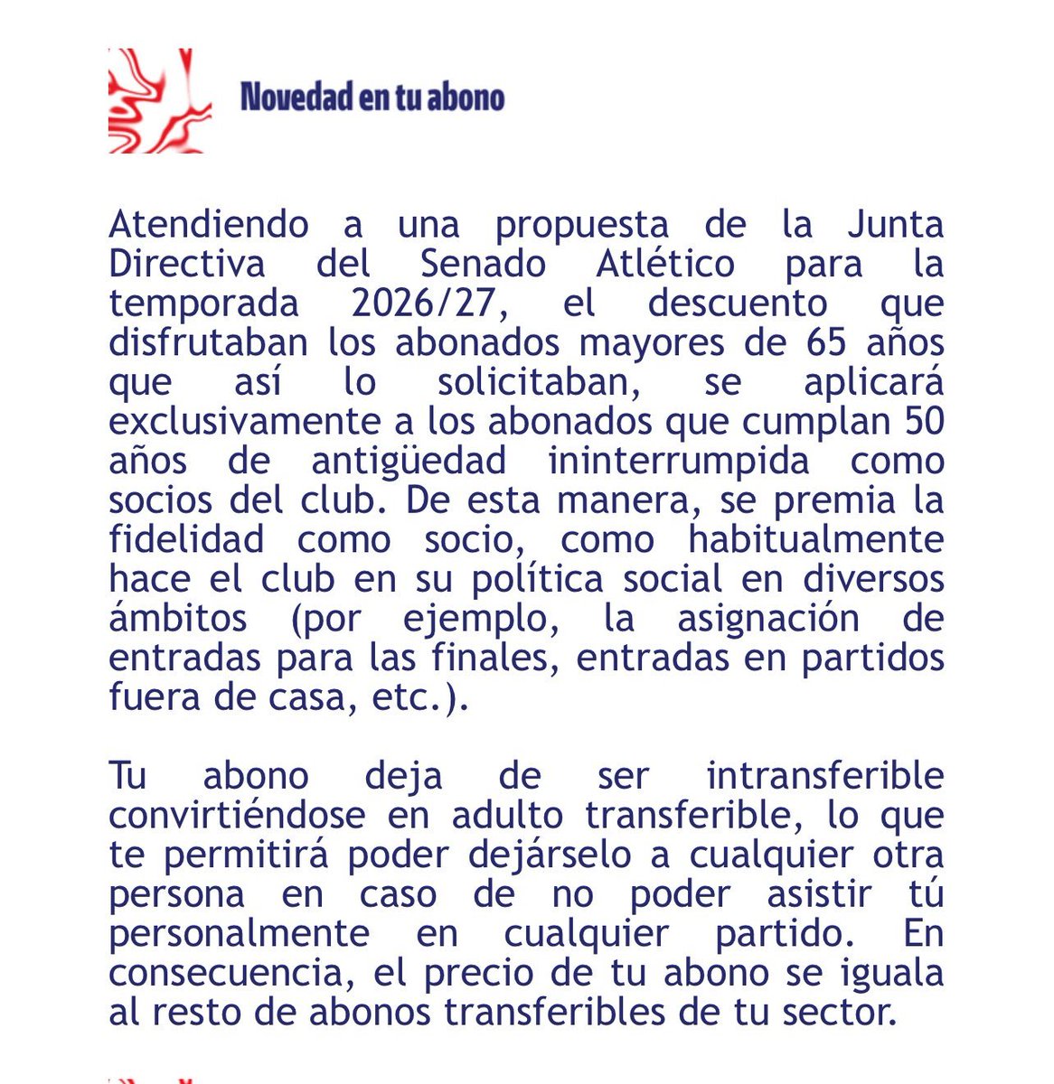 Asociación Senado Atlético de Madrid tweet media