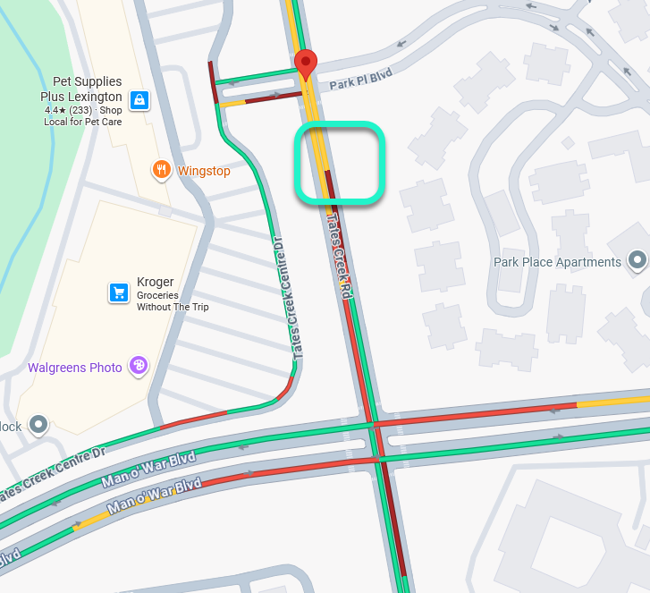 lexwrecks's tweet photo. Injury Collision:
Inbound Tates Creek Rd at Tates Creek Centre Dr -
Multiple vehicles reportedly involved.  All inbound lanes are shut down. https://t.co/UVyS3Hey3T