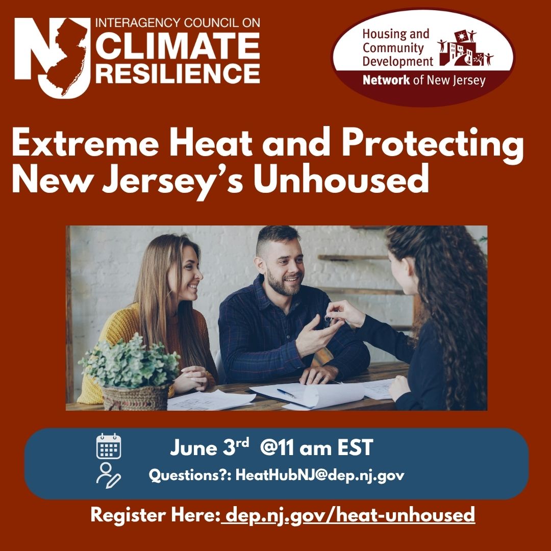 SJ_Program's tweet photo. How can NJ better protect unhoused communities during extreme heat events?
Join the IAC &amp; @HCDNNJ on June 3 (11 am–12 pm EST) for Extreme Heat and Protecting New Jersey’s Unhoused.
Learn more and register: https://t.co/qDqo845jze
#ExtremeHeat #ClimateResilience #NJClimate https://t.co/gutP20FdQB