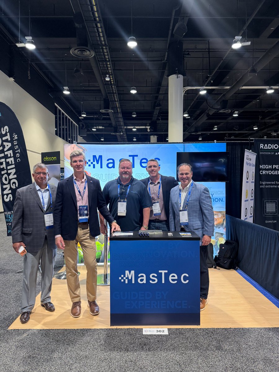 MasTecComGroup's tweet photo. Fiber Connect 2026 was one to remember! Thank you to everyone who stopped by our booth to connect with the team, learn more about our capabilities, and hear about the continued growth of our Staffing Solutions services. We appreciate every opportunity to share how we’re supporting the industry through both infrastructure and workforce solutions. #WeAreMasTec
