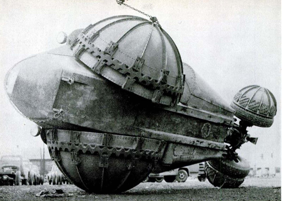 stem_feed's tweet photo. The Rhino: A bizarre experimental all-terrain vehicle, 1954 https://t.co/wfvk7VsfxA