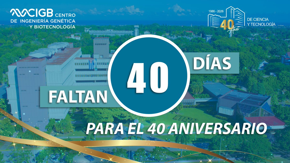 CIGBCuba's tweet photo. #40Y100EnAcción ¡A solo 40 días para nuestro 40 aniversario!
Cada experimento, cada análisis y cada descubrimiento contribuye a un futuro donde la biotecnología sigue transformando posibilidades en realidades. 
#PreparandoElAniversario #CIGB40Años #100AñosConFidel https://t.co/oO7uZWphIt