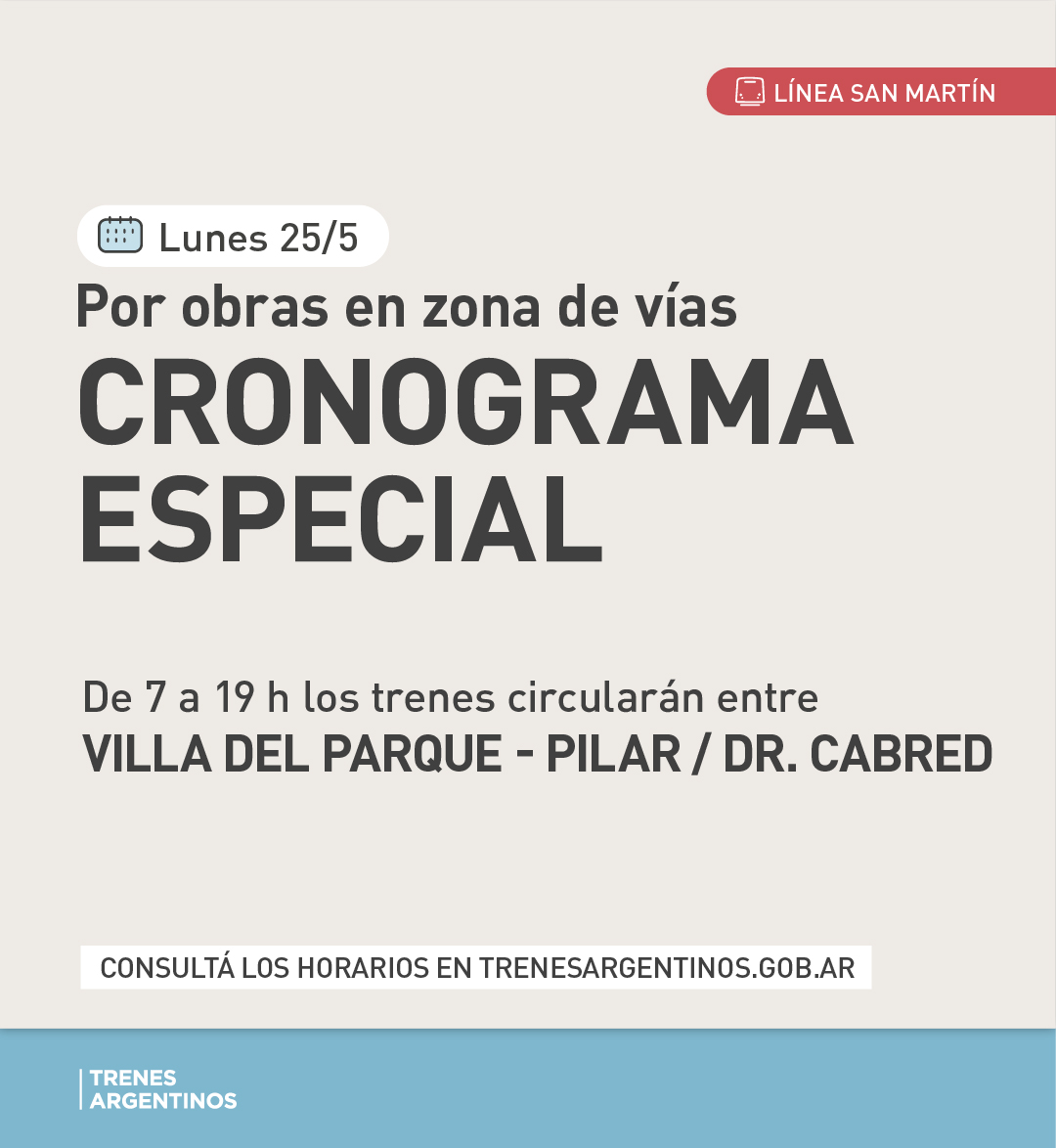 Info Tren San Martín tweet media
