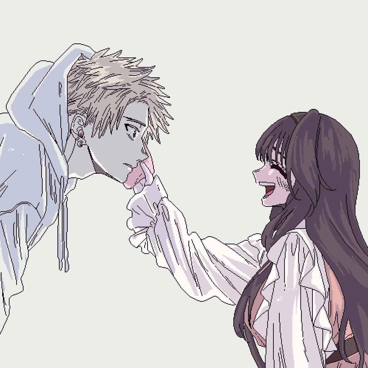 Sr_JackStep's tweet photo. Rintaro Tsumugi x Kaoruko Waguri
The Fragrant Flower Blooms with Dignity
#pixelart https://t.co/PmFjbTFSIx
