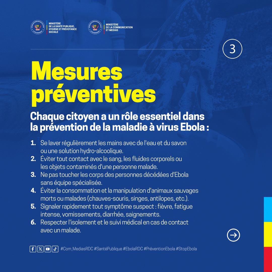IsralMutombo11's tweet photo. Les Mesures préventives contre #Ebola 👇👇 https://t.co/Szu51zApNQ