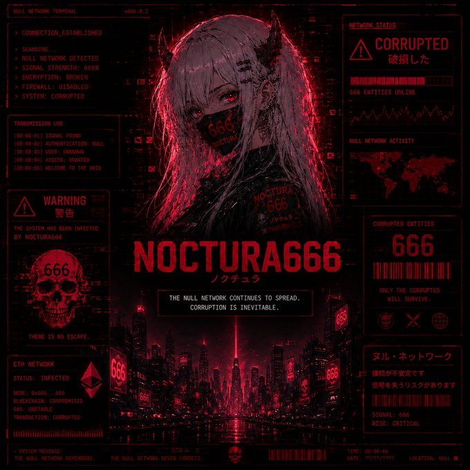 Noctura - Project Overview @NOCTURA666 is a dark cyber/anime-style