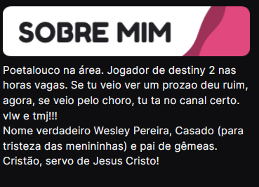 TiminggU's tweet photo. @Poetaloucooo era só oq me faltava tbm, casado e fazendo merda, sinto saudades de te seguir em alguns jogos ver vc se mordendo em jogo online invés de ser fiél a tua familia, jack https://t.co/890edsRFvr